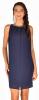 Rochie casual bleumarin cu decolteu zale