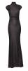 Rochie neagra lunga din dantela hm1690n