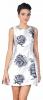 Rochie de ocazie ecru scurta clos cu trandafiri W2105-5E