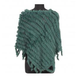 Poncho tricotat verde 021