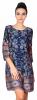 Rochie casual bleumarin cu imprimeu colorat 263708b