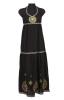 Rochie neagra broderie, spate gol fara captuseala.