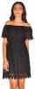 Rochie neagra scurta din dantela 9011N