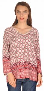 Bluza alba bumbac imprimata H0096-91