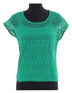 Bluza crosetata cu maieu verde 302012v