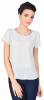 Bluza casual gri cu margele colorate decolteu 16057G