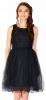 Rochie de ocazie neagra scurta cu trandafiri bust W2135N