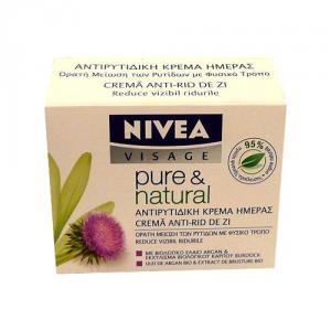Crema anti-rid de zi Nivea Pure&Natural 50 ml.