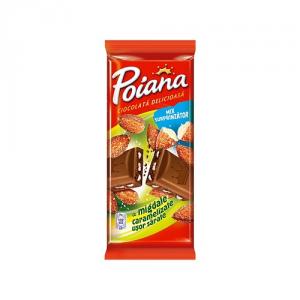 Ciocolata Poiana cu migdale caramelizate usor sarate 90 gr.