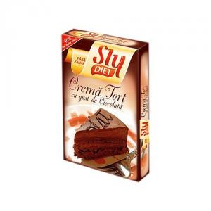 Crema de tort dietetica cu gust de ciocolata Sly Diet 54 gr.