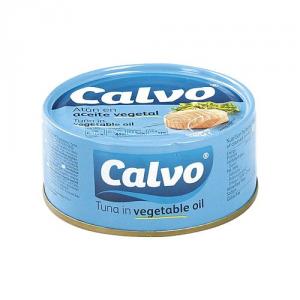 Ton bucati in ulei vegetal Calvo 165 gr.