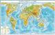 Harta fizica a Lumii plastifiata