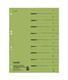 Separatoare din carton Falken, color, numerotate, 250 g/m², 10 bucati/set, verde