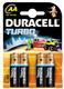 Baterii Duracell Turbo AA R6, 4 bucati/set