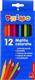 Creioane colorate Primo Morocolor, 18 cm lungime, 12 culori/cutie