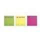 Notite adezive A-Series, 75x75mm, 100 file, diverse culori neon (galben, roz, verde)