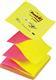 Notite adezive Post-It Z-Notes, roz/galben neon, 76x76mm