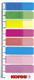 Index autoadeziv Kores, 12 x 45 mm, 8 culori/set, 25 file/culoare