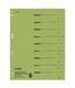 Separatoare Falken, index 1-10, 225 x 297 mm, carton, 180 g/mp, verde, 10 bucati/set