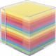 Cub de hartie color cu suport RTC, 90 x 90 mm, 800 file, transparent