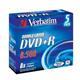 Dvd+r verbatim 8x, 8.5 gb, 120 min, double layer 5 bucati/jewel