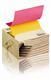 Dispenser Deco Z-notes, pentru notite autoadezive, 200 file, 76 x 76 mm, roz/galben neon