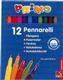 Markere Morocolor copii, 12 culori/cutie