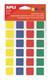 Etichete autoadezive Apli pretaiate, patrate in patru culori asortate, 20 x 20 mm, 24 etichete/set