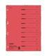 Separatoare din carton Falken, color, numerotate, 250 g/m², 10 bucati/set, rosu
