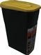 Cos eco bin, 25 litri, capac galben