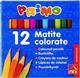 Creioane colorate primo morocolor, 9 cm lungime, 12