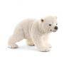 Figurina animal pui de urs polar mergand