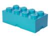 Cutie depozitare lego 2x4 albastru turcoaz