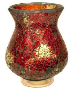 Vaza mozaic rosu galben