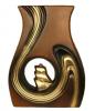 Vaza decorativa din ceramica de culoare maro