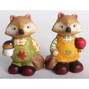 2 figurine ceramica model vulpi