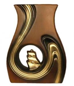 Vaza decorativa din ceramica de culoare maro