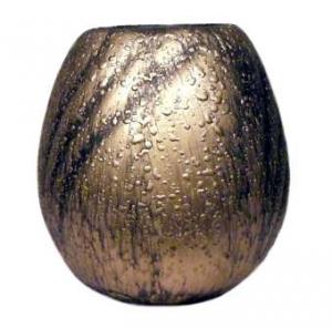 Vaza din ceramica, de culoare aurie, cu aspect granulat