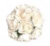Glob trandafiri albi