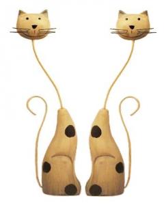 Set pisicute din lemn