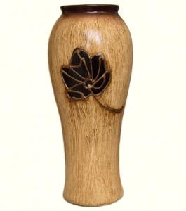 Vaza ceramica decorativa bej-maro
