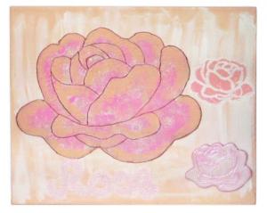 Tablouri panza - Trandafir roz