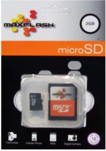 Card memorie MaxFlash microSD 2GB cu Adaptor SD