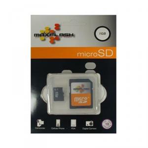 Card memorie microSD 1GB Max Flash cu Adaptor SD