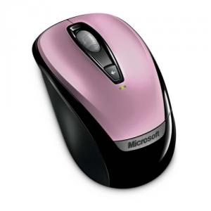 Mouse Microsoft Mobile 3000, Wireless, Optic, USB, roz, 4 butoane, 6BA-0003