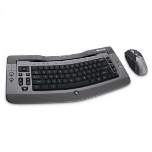 Kit Tastatura & Mouse Microsoft wireless Laser Entertainment Desktop 7000, USB, Argintiu, 69Z-00011