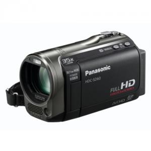 Camera video Panasonic HDC-SD60 FullHD, zoom optic 25x, senzor MOS 1/4', obiectiv wide 35mm, ecran 2,7 inch, inregistrare sunet Dolby Digital 2 canale, , include SD de 4GB, negr