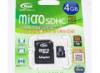 Teamgroup micro-sdhc 4gb class2 e5 - w / sd adapter