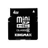Mini Secure Digital Card 4GB (Mini SD Card, pentru telefoane mobile) Kingmax
