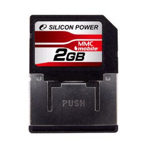 Card memorie Silicon Power MMC Mobile 2GB + adaptor MMC+, Retail, SP002GBMMM100V10